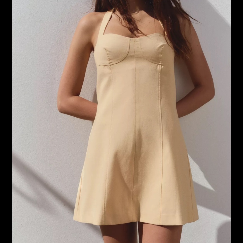 Zara Yellow Mini Dress - Picture 4 of 4